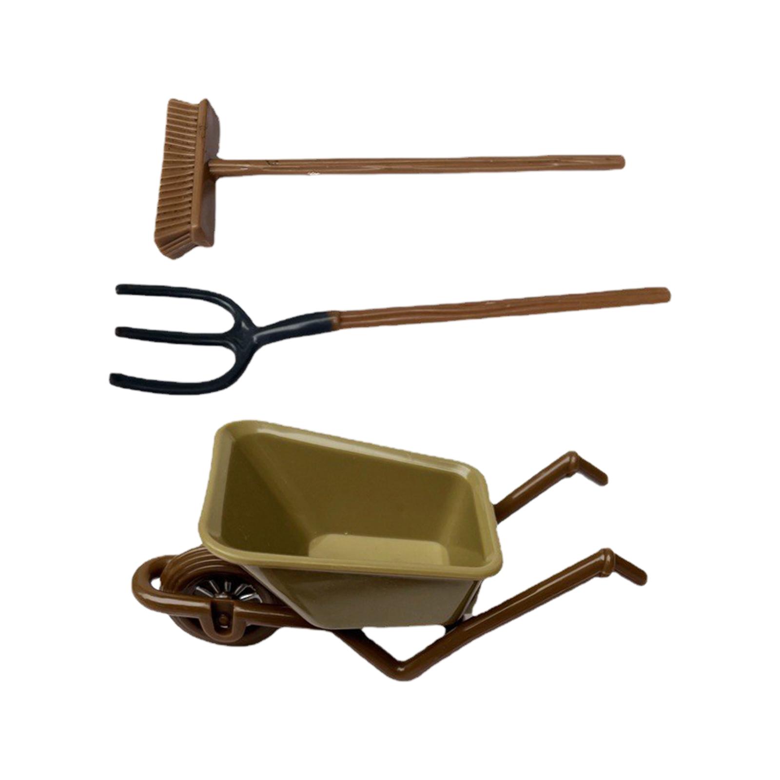 Kids Toys Store - 3x 1:12 Miniaturowe narzędzia rolnicze do