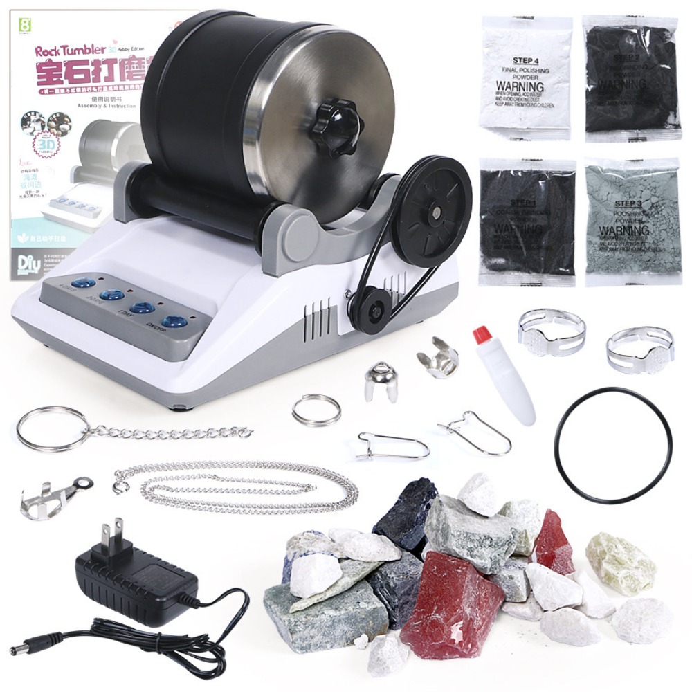 Kids Toys Electric - Elektryczny zestaw do szlifowania kamieni szlachetnych,