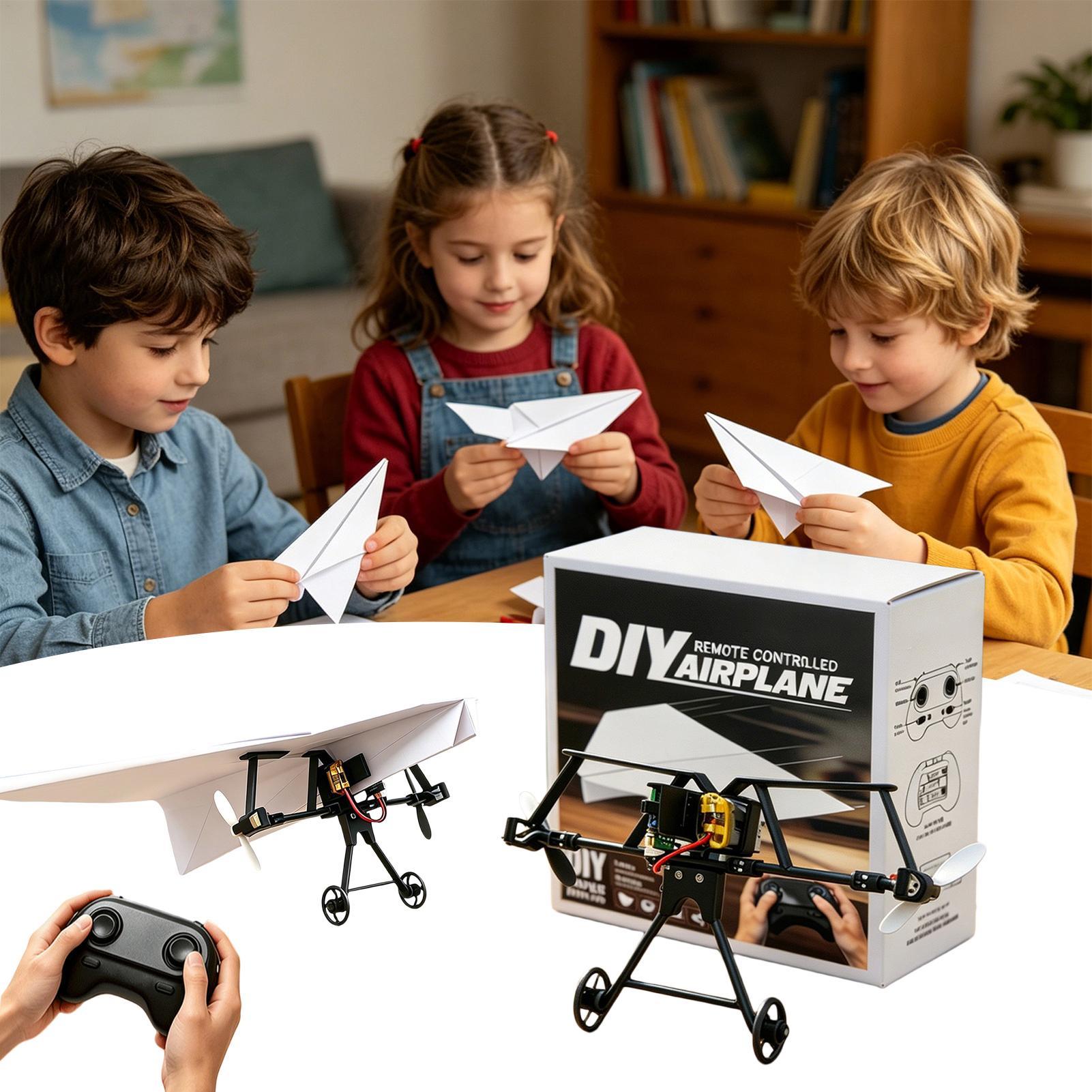 Kids Toys Electric - Zestaw do samodzielnego montażu papierowego samolotu