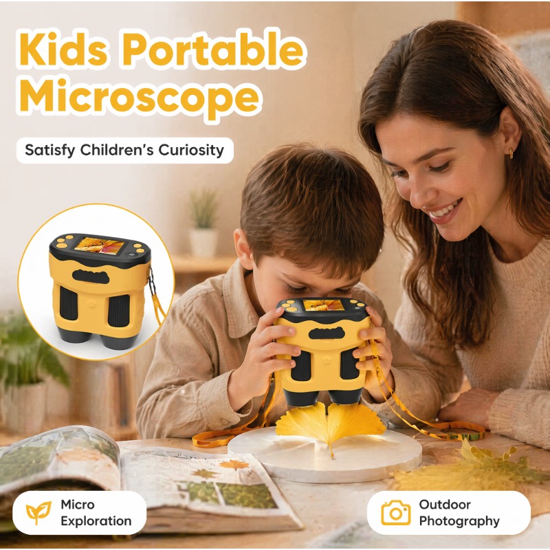 Kids Toys Top View - Kamera Mikroskopowa 4K 1000X Cyfrowa dla