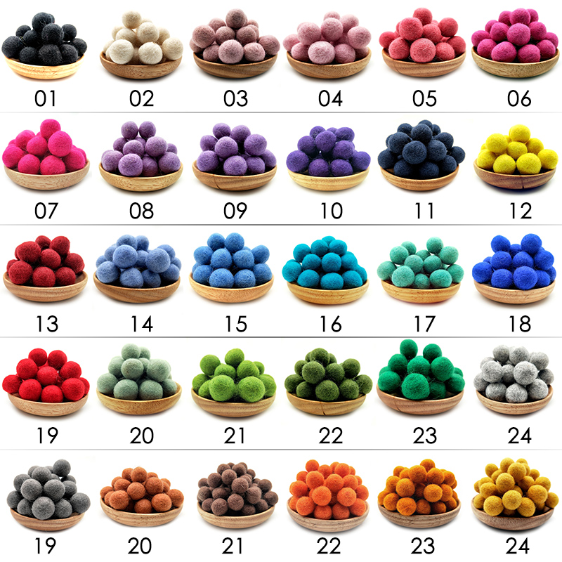 10/30szt 2cm Wełniane filcowe  – Kids Toys In Wholesale recenzja i cena